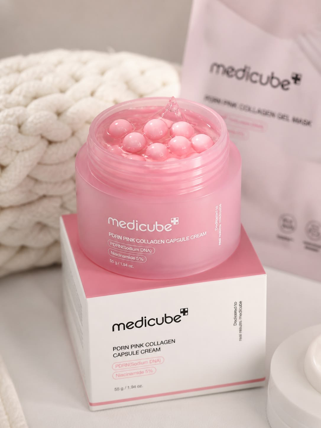 Medicine PDRN pink collagen capsule cream